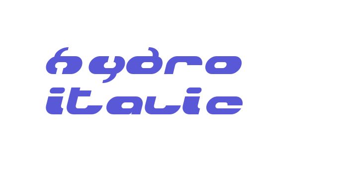 Hydro Italic Font Download