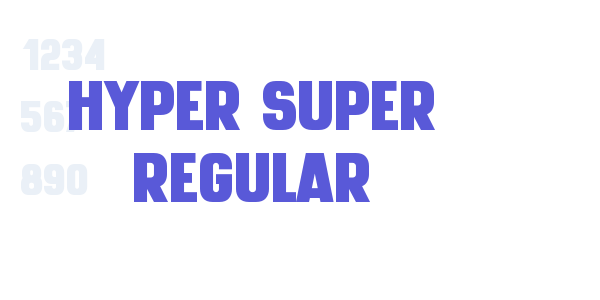 Hyper Super Regular font free