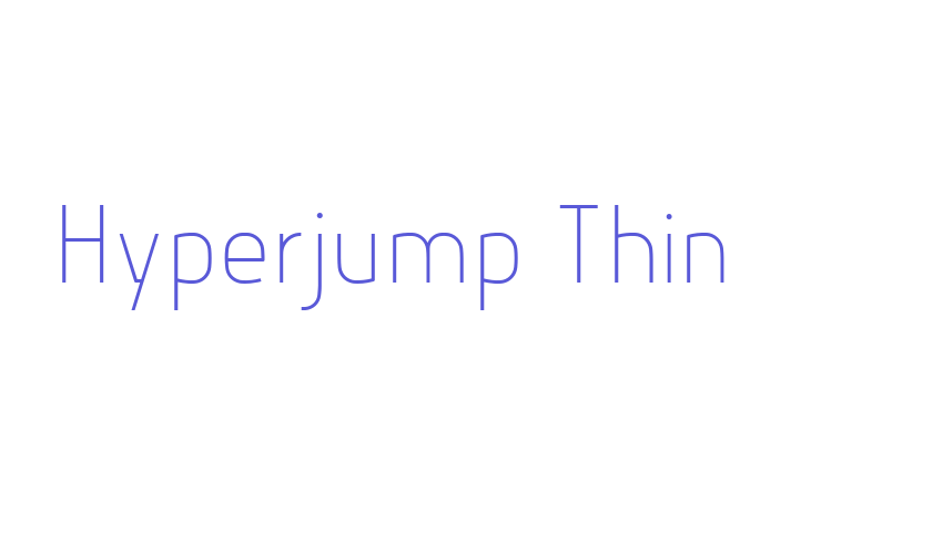 Hyperjump Thin Font Download