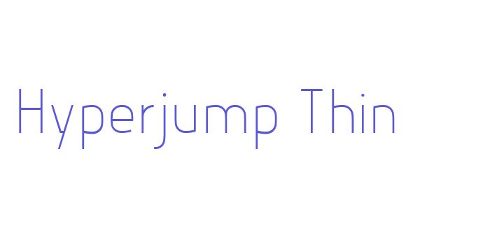 Hyperjump Thin Font Download