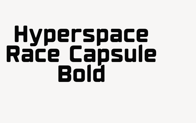 Hyperspace Race Capsule Bold Font