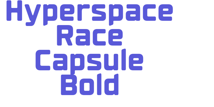 Hyperspace Race Capsule Bold Font Download