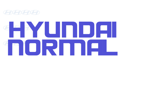 Hyundai Normal font download