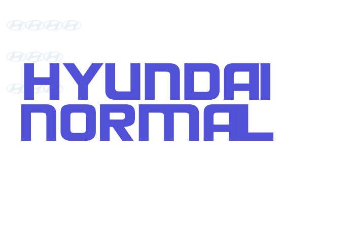 Hyundai Normal font download