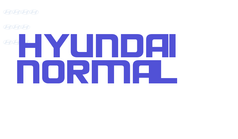 Hyundai Normal-font-download