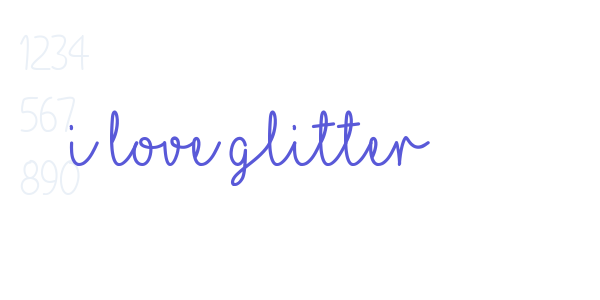 I Love Glitter font free