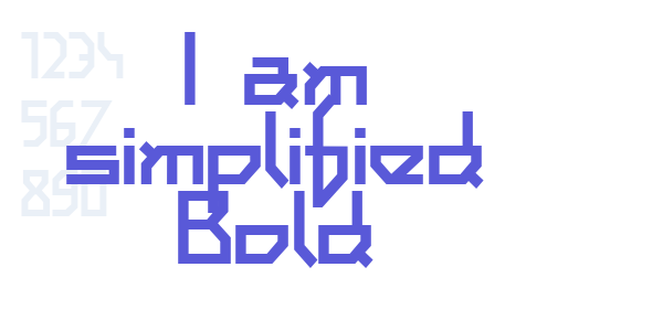 I am simplified Bold font free