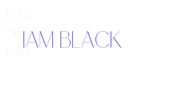 IAM BLACK font