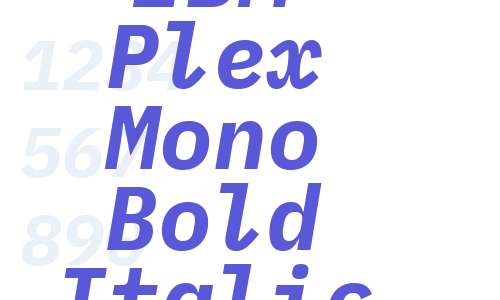 IBM Plex Mono Bold Italic Font