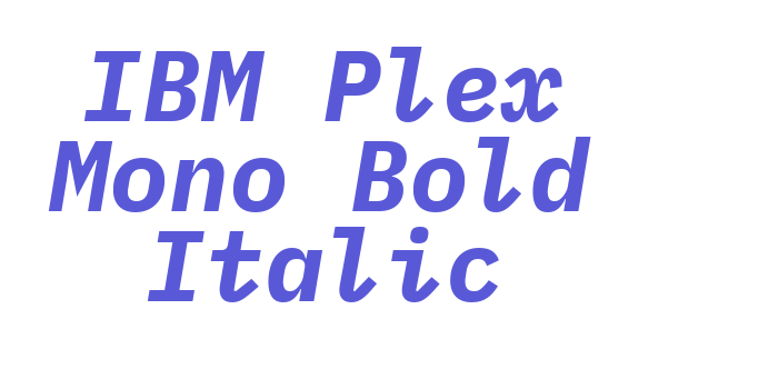 Download IBM Plex Mono Bold Italic Font