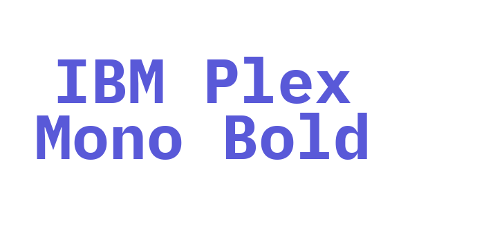 IBM Plex Mono Bold Font Download