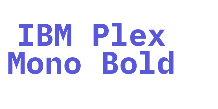 IBM Plex Mono Bold Font