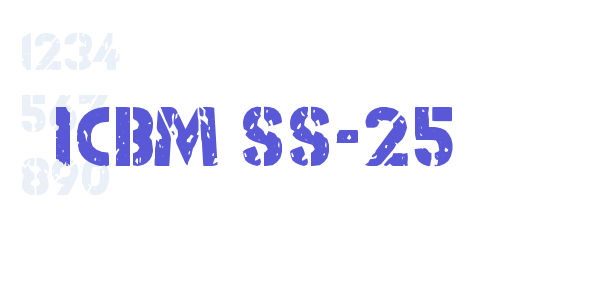 ICBM SS-25 font free