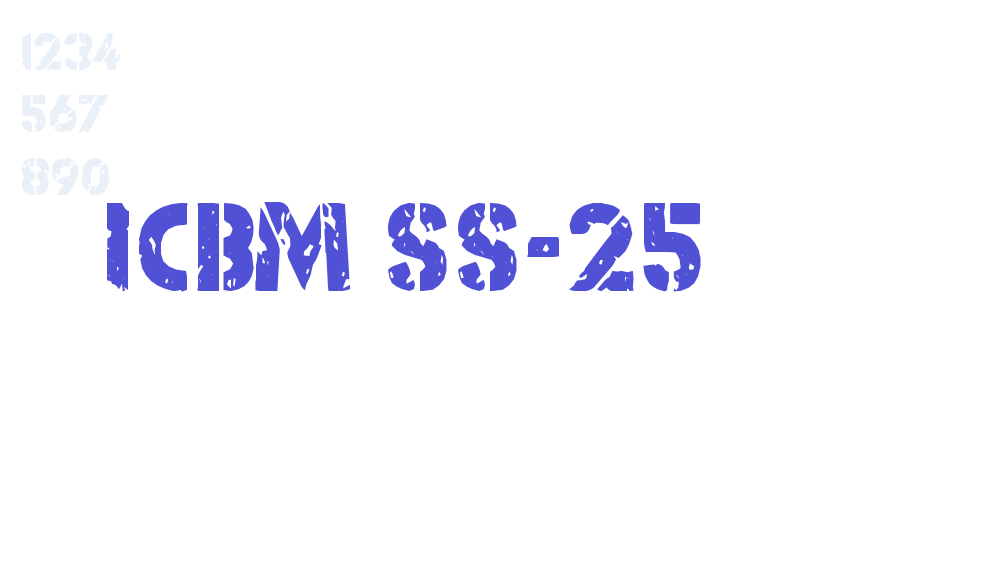 ICBM SS-25-font-download