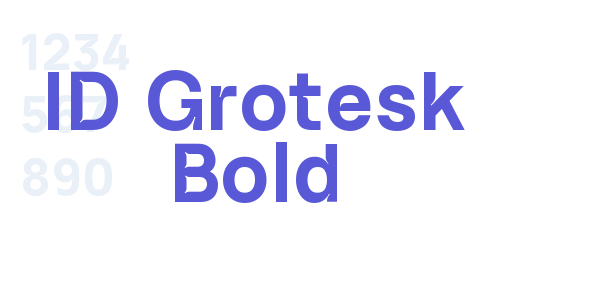 ID Grotesk Bold font free