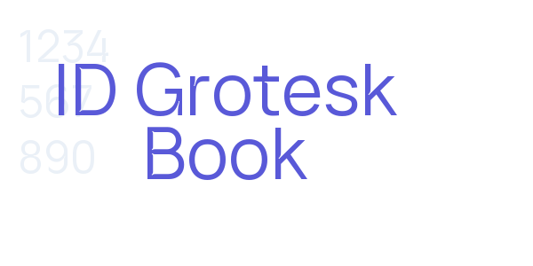 ID Grotesk Book font