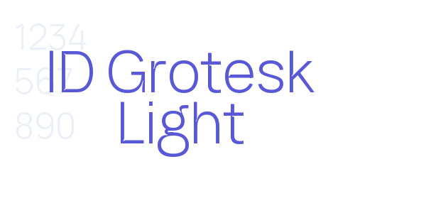 ID Grotesk Light font free