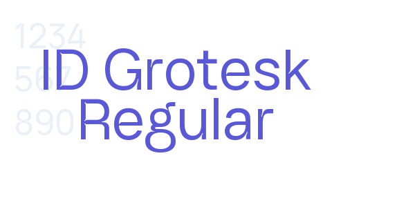 ID Grotesk Regular font