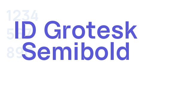 ID Grotesk Semibold font