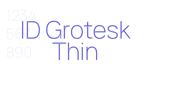 ID Grotesk Thin font