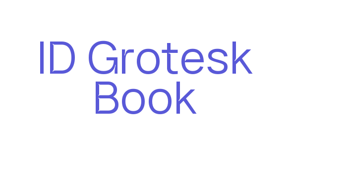 ID Grotesk Book Font Download