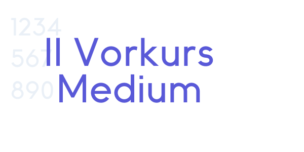 II Vorkurs Medium font free