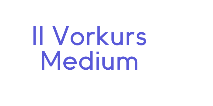 II Vorkurs Medium Font Download