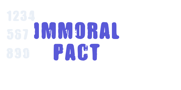 IMMORAL PACT font free