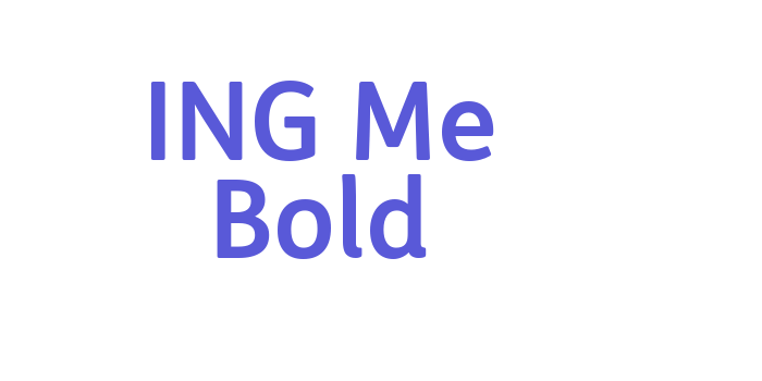 ING Me Bold Font