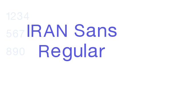 IRAN Sans Regular font