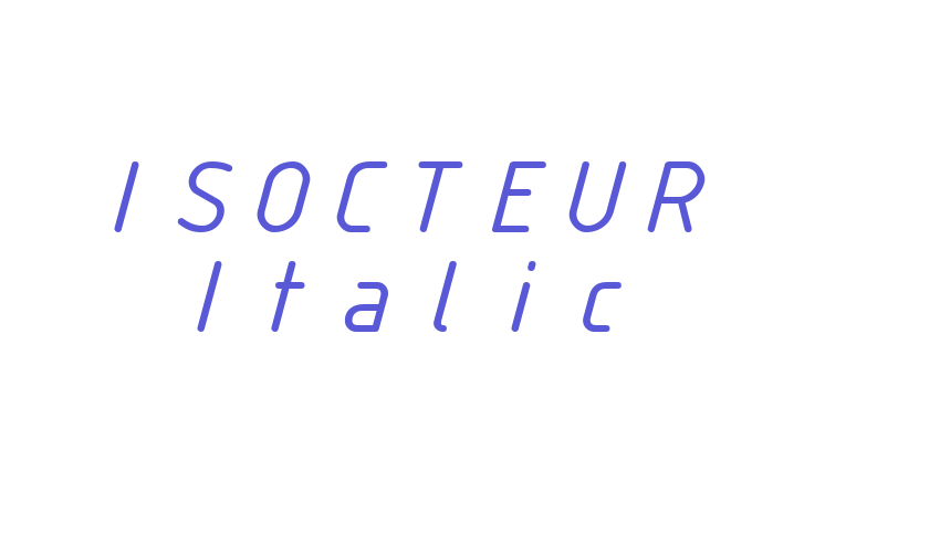 ISOCTEUR Italic Font Download