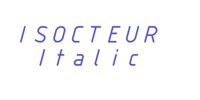 ISOCTEUR Italic Font Download