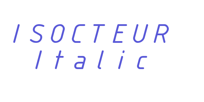 ISOCTEUR Italic Font