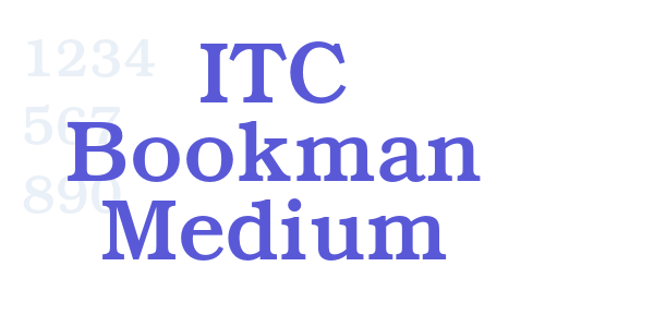 ITC Bookman Medium font free