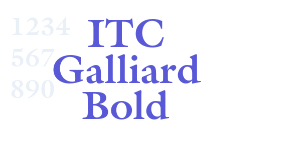 ITC Galliard Bold font free