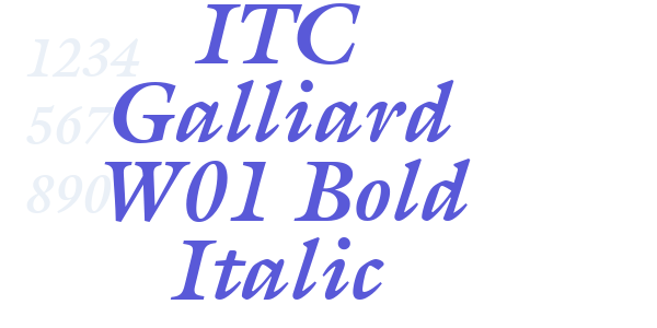 ITC Galliard W01 Bold Italic font free