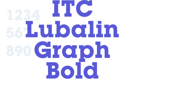 ITC Lubalin Graph Bold font free