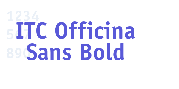 ITC Officina Sans Bold font free