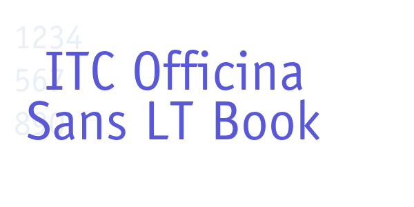 ITC Officina Sans LT Book font free