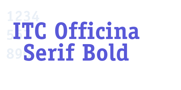 ITC Officina Serif Bold font free