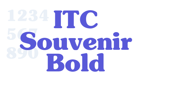 ITC Souvenir Bold font