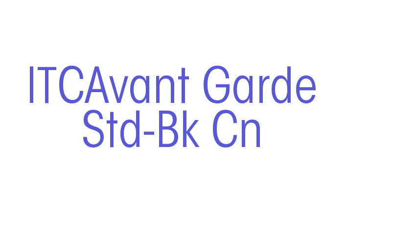 ITCAvant Garde Std-Bk Cn Font Download