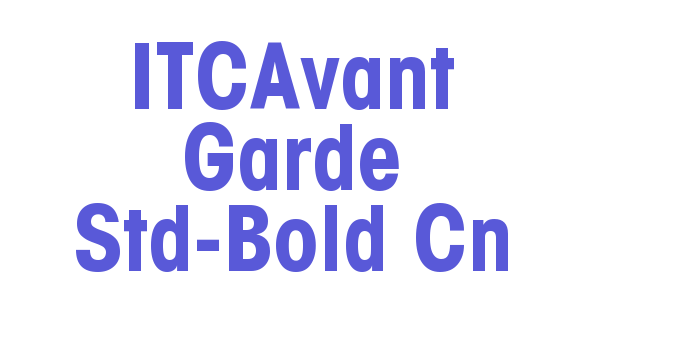 ITCAvant Garde Std-Bold Cn Font Download