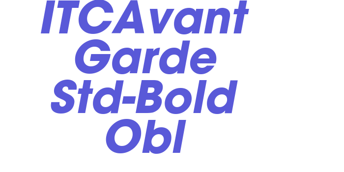 ITCAvant Garde Std-Bold Obl Font Download