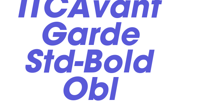 ITCAvant Garde Std-Bold Obl Font