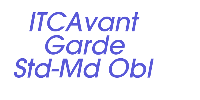 ITCAvant Garde Std-Md Obl Font Download