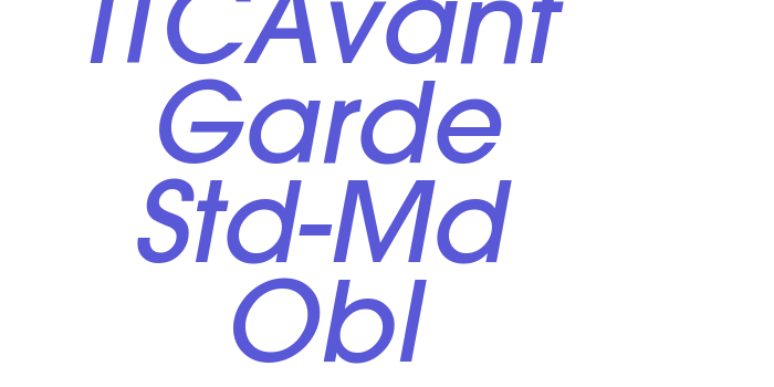 ITCAvant Garde Std-Md Obl Font