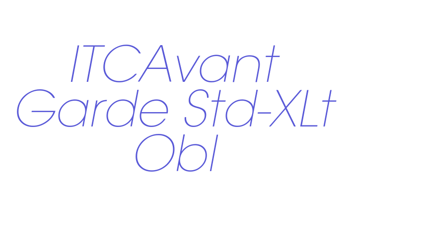 ITCAvant Garde Std-XLt Obl Font Download