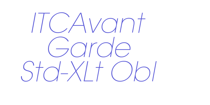 ITCAvant Garde Std-XLt Obl Font Download