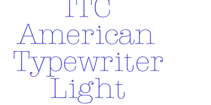 ITC American Typewriter Light Font